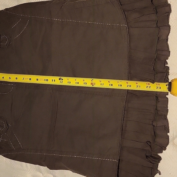 MEXX A Line Tiered Midi Skirt Moss Green Color Size 6 - Picture 6 of 6